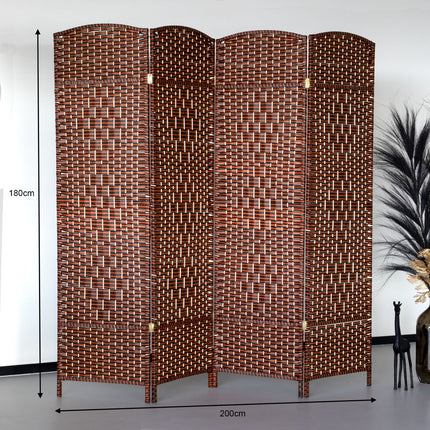 Kamerscherm Rosa zwart rood 200cm