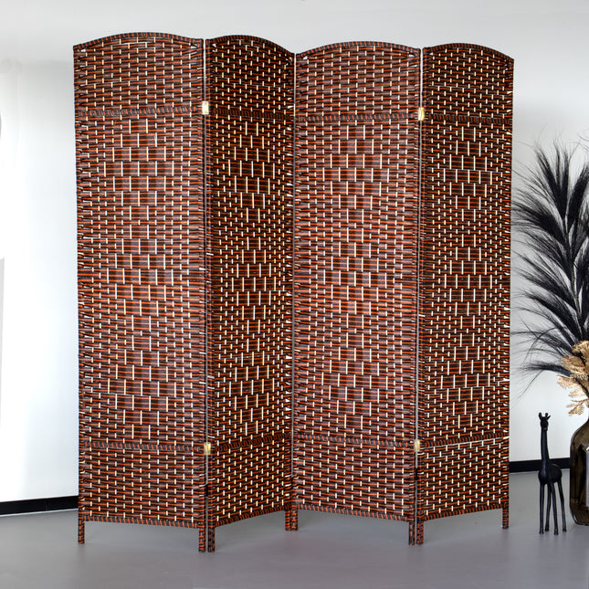 Kamerscherm Rosa zwart rood 200cm