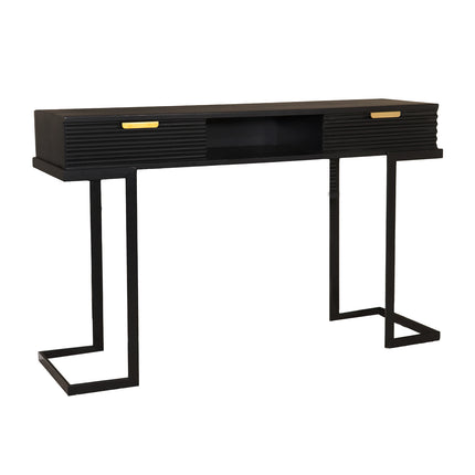 Kaptafel Georgia mangohout zwart 120cm