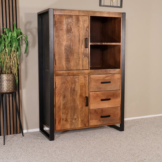 Mangohout kast 150cm bruin Dex