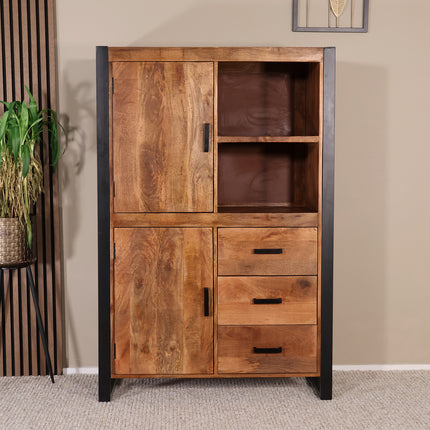 Mangohout kast 150cm bruin Dex
