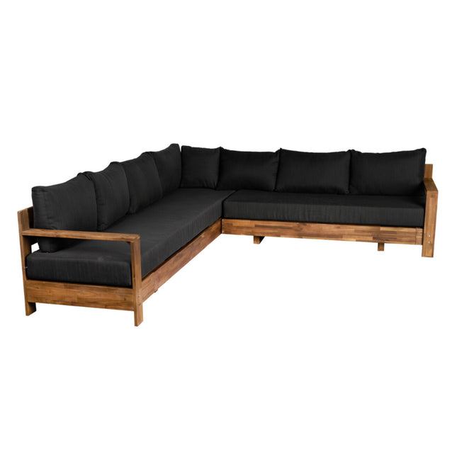 Loungebank tuin Lahon antraciet acaciahout 250cm