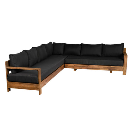 Loungebank tuin Lahon antraciet acaciahout 250cm