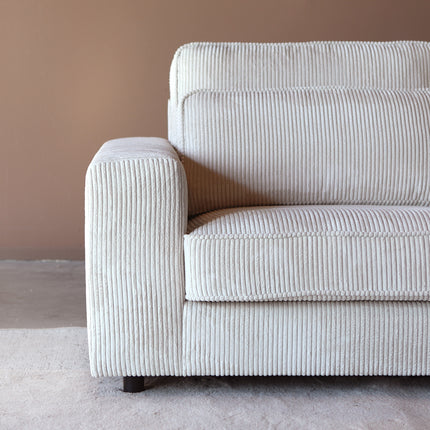 Hoekbank Lech creme polyester 295cm rechts