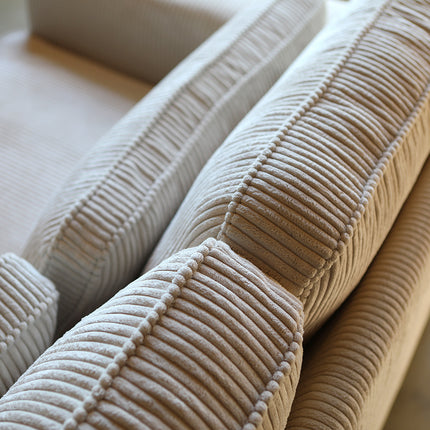 Hoekbank Lech creme polyester 295cm rechts