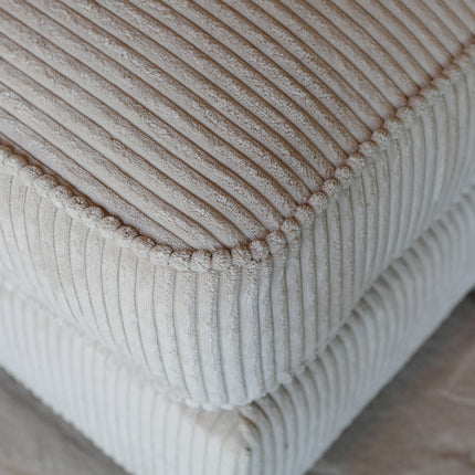 Hoekbank Lech creme polyester 295cm rechts