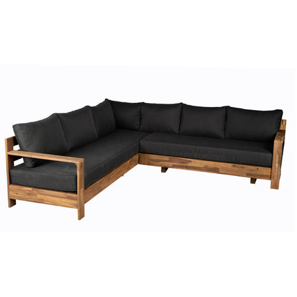 Loungebank tuin Boris antraciet acaciahout 220cm