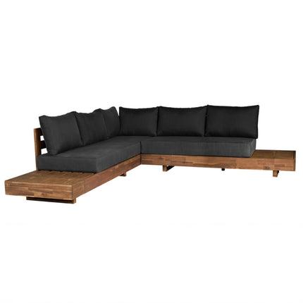 Loungebank tuin Donna antraciet acaciahout 248cm