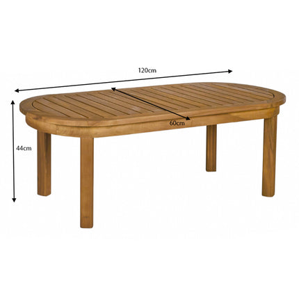 Loungetafel ovaal acaciahout Sansa ovale tuintafel