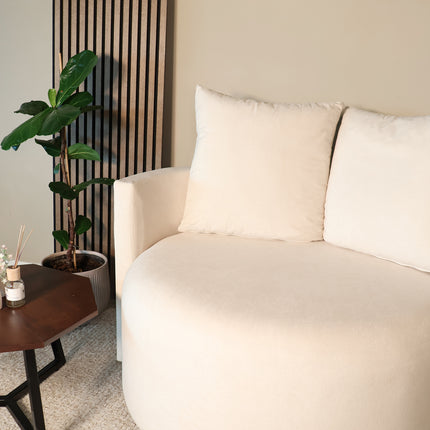 Loveseat draaibaar velvet creme