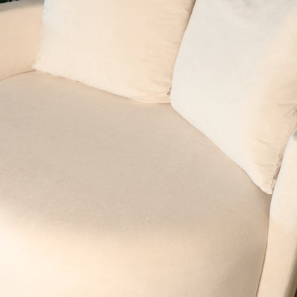 Loveseat draaibaar velvet creme