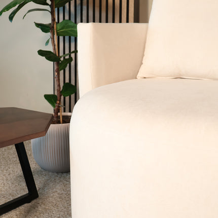 Loveseat draaibaar velvet creme