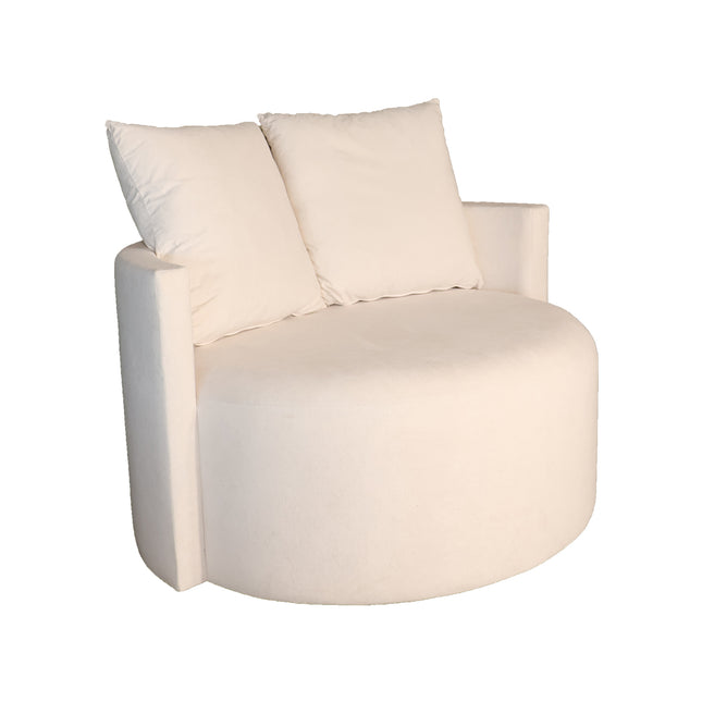 Loveseat draaibaar velvet creme
