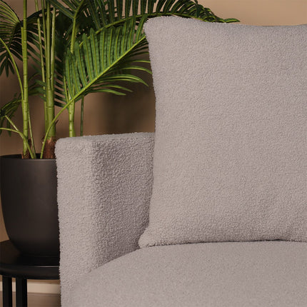 Fauteuil loveseat teddy grijs draaibare fauteuil