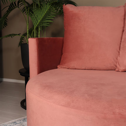 Fauteuil loveseat velvet oud roze draaibare fauteuil