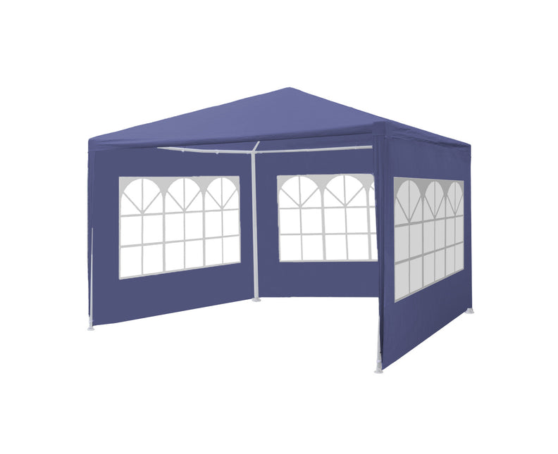 Partytent blauw 3x3m met drie zijwanden budget