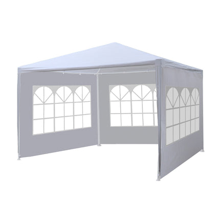 Partytent wit 3x3m met drie zijwanden budget