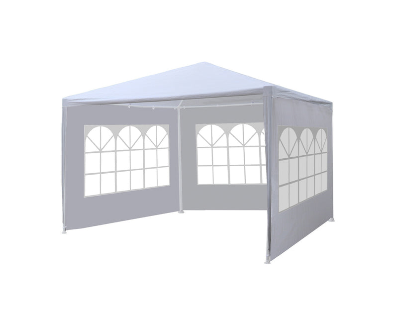 Partytent wit 3x3m met drie zijwanden budget