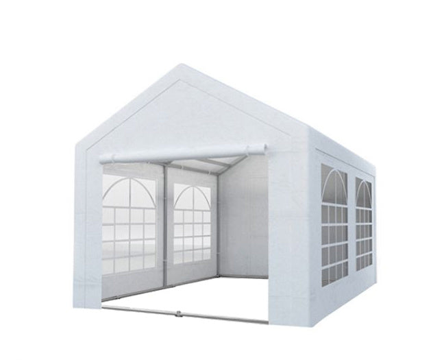 Partytent wit pvc met grondframe 3x4m