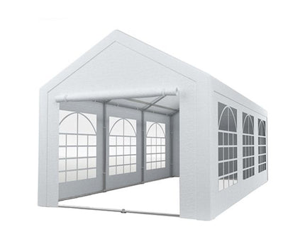 Partytent wit pvc met grondframe 3x6m