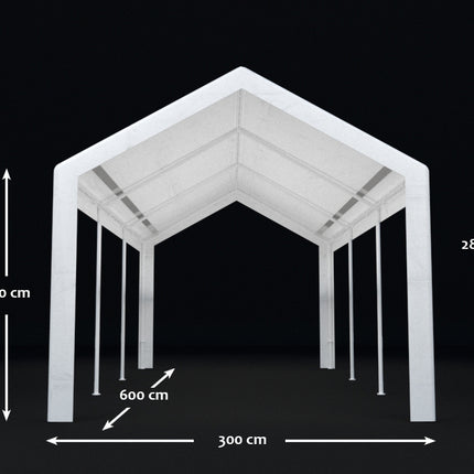 Partytent grijs semi professioneel 3x6m