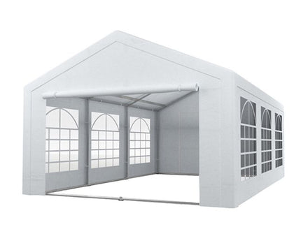 Partytent wit pvc met grondframe 4x6m