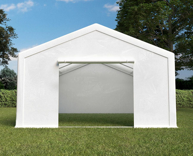 Partytent wit pvc met grondframe 4x6m