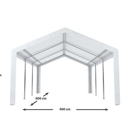 Partytent wit premium 4x6m
