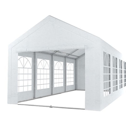 Partytent wit pvc met grondframe 4x8m