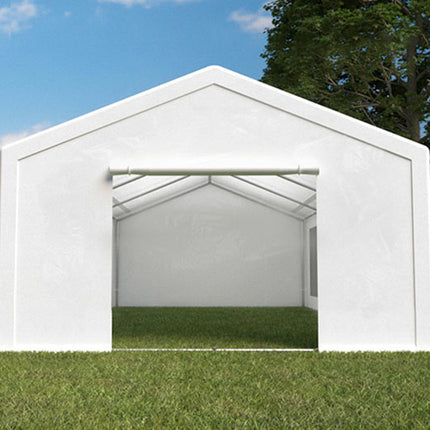 Partytent wit pvc met grondframe 4x8m