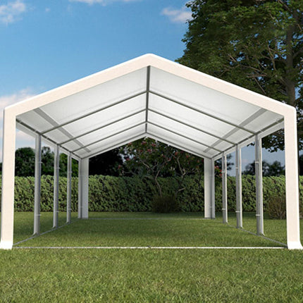 Partytent wit pvc met grondframe 4x8m