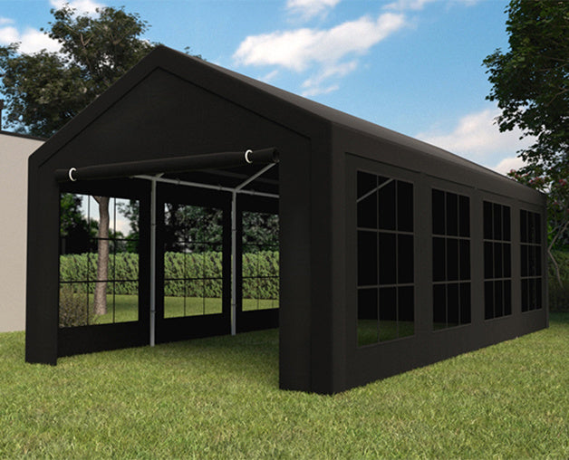 Partytent zwart semi professioneel 4x8m