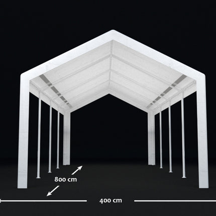 Partytent grijs semi professioneel 4x8m