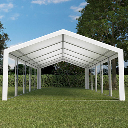 Partytent wit pvc met grondframe 5x10m