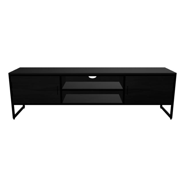 TV meubel zwart mangohout 180cm Liv