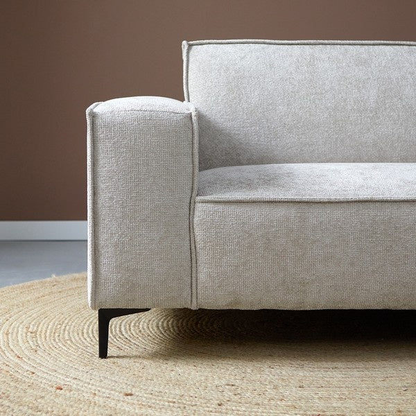 Hoekbank River beige loungebank 289cm polyester bankstel rechts