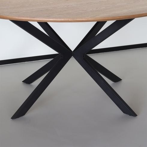 Eettafel rond Ronsi bruin 140cm ronde tafel