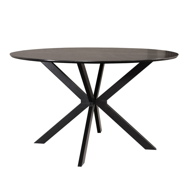Eettafel Ronsi rond 130cm zwart MDF