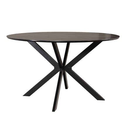 Eettafel Ronsi rond 130cm zwart MDF