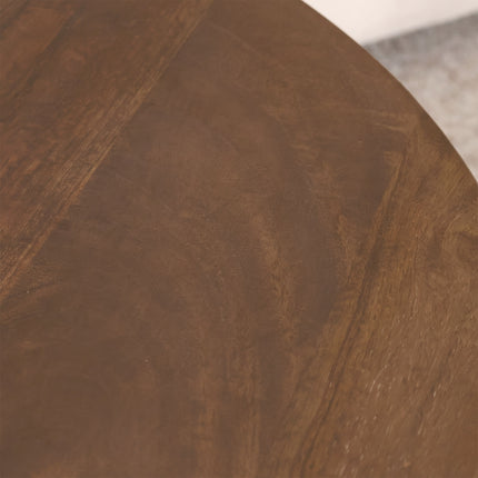 Salontafel Japandi rond 80cm walnoot mangohout Bram