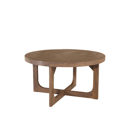 Salontafel Japandi rond 80cm walnoot mangohout Bram