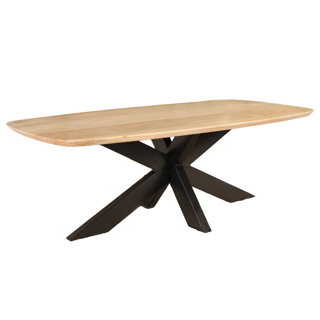 Salontafel deens ovaal mangohout 130cm lichtbruin Livy
