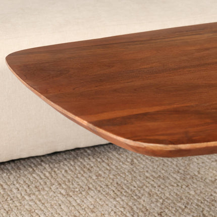 Salontafel deens ovaal mangohout 130cm bruin Livy