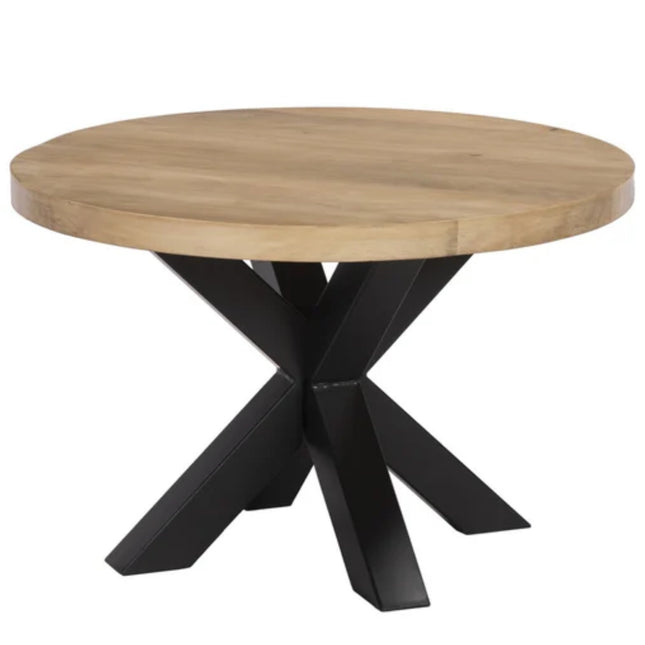 Salontafel rond lichtbruin mangohout 70cm Jesse