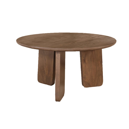 Tweedekans model: Salontafel Japandi rond 80cm bruin walnoot mangohout Kiko