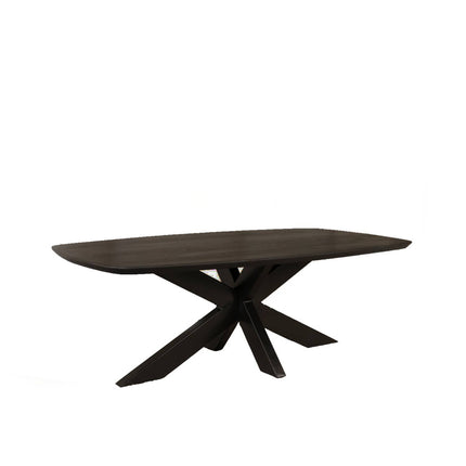 Salontafel deens ovaal mangohout 130cm zwart Livy