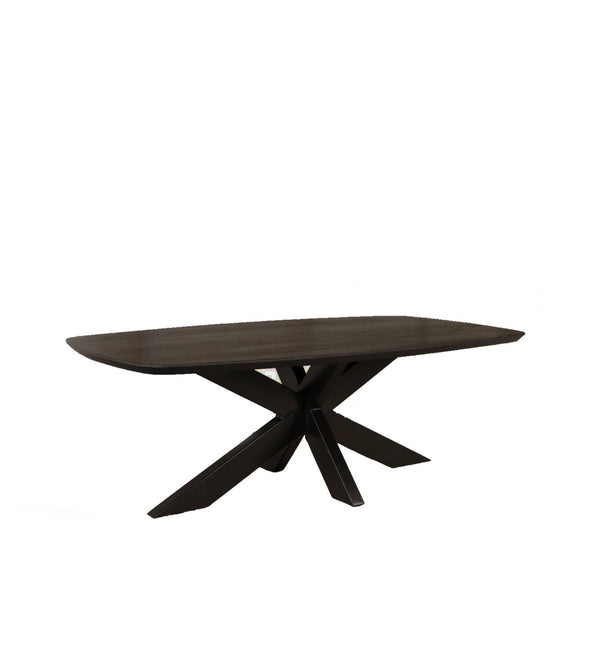 Salontafel deens ovaal mangohout 130cm zwart Livy