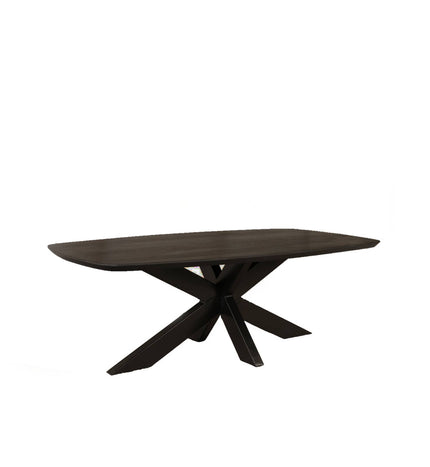 Salontafel deens ovaal mangohout 130cm zwart Livy