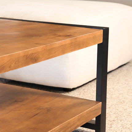 Salontafel vierkant walnoot mangohout 90cm Violet