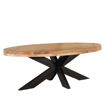 Salontafel ovaal lichtbruin mangohout 140cm Jimmy
